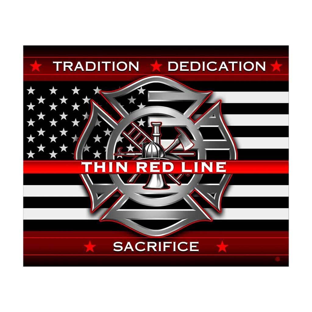 Thin Red Line Fleece Throw - The FASNY Museum of Firefighting